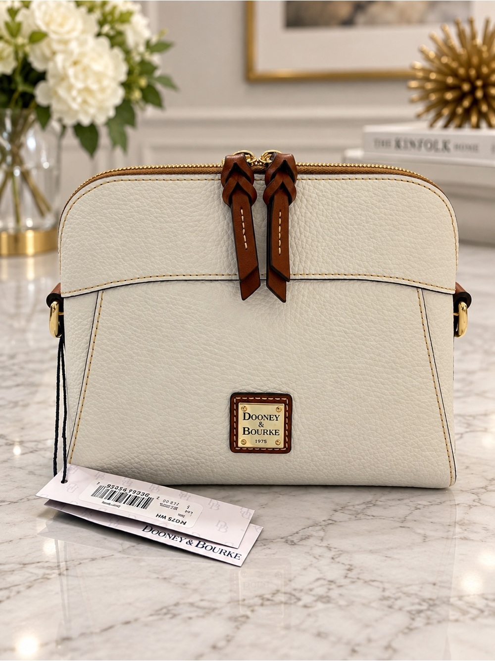 NWTs, Dooney & Bourke Creamy Pebbled Leather Cameron Crossbody & Matching Wallet - Picture 6 of 13